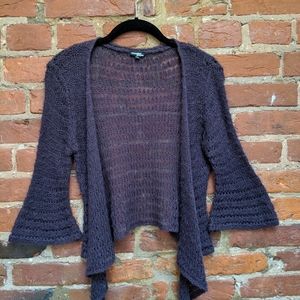 Wooden Ships Purple Knit Sweater with Bell Sleeves